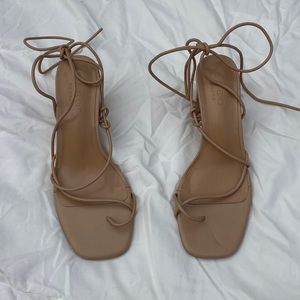 Sabo Skirt Nude Strappy Heels Sandals